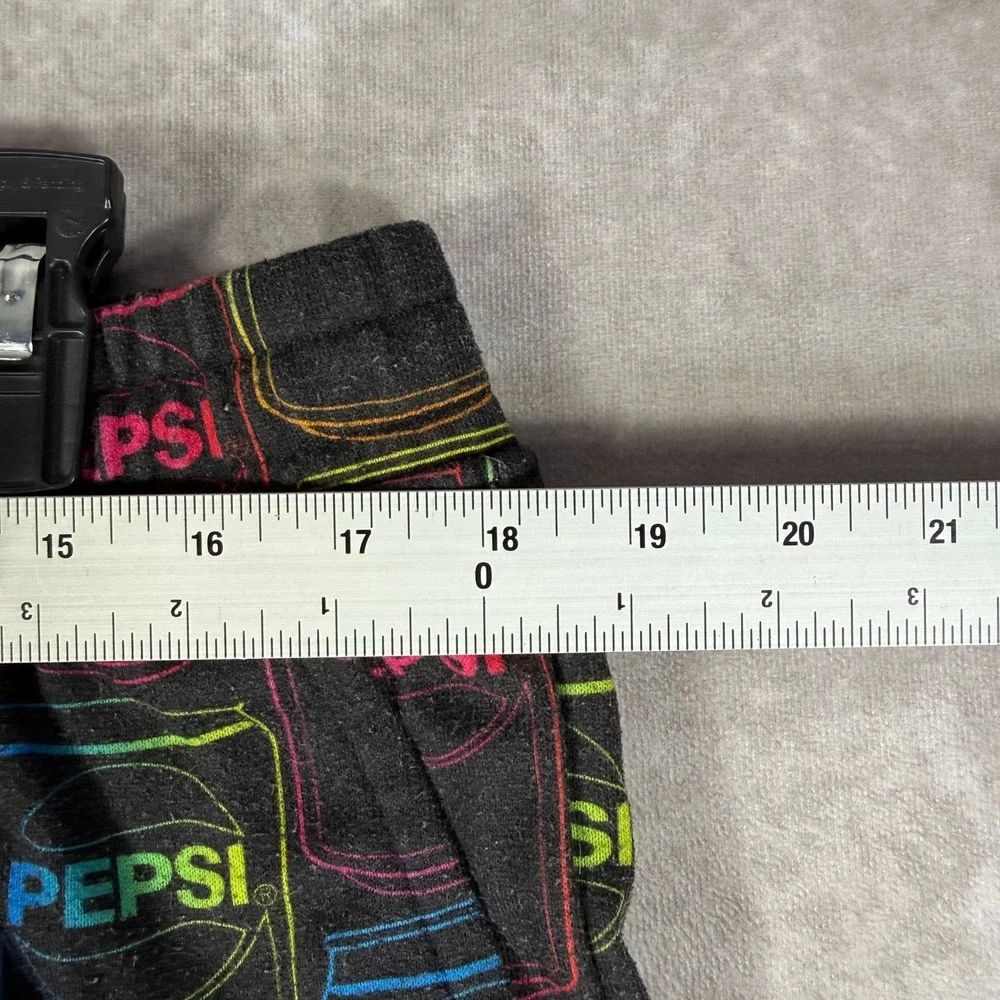 Forever 21 Pepsi Shorts Mens XL Black Neon Soda Can Print Retro Streetwear‎